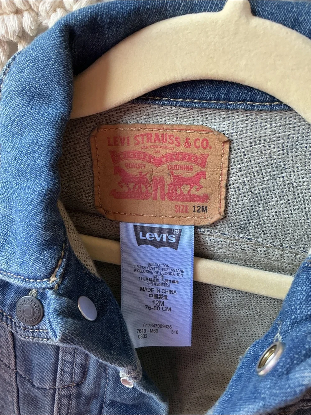 Levi's Kids Blue Denim Jacket 12 months NWOT.